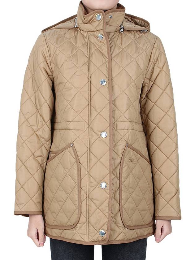 Diamond Quilted Nylon Jacket Archive Beige - BURBERRY - 3
