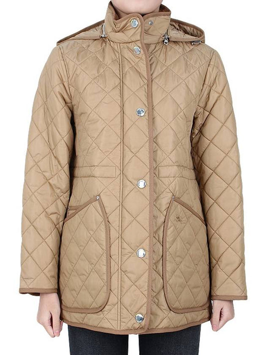 Diamond Quilted Nylon Jacket Archive Beige - BURBERRY - 2