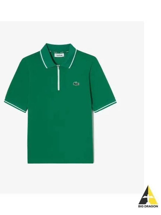 Women s texture half zip polo green - LACOSTE - BALAAN 1