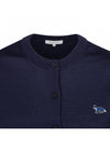 Baby Fox Patch Regular Cardigan Blue - MAISON KITSUNE - BALAAN 5