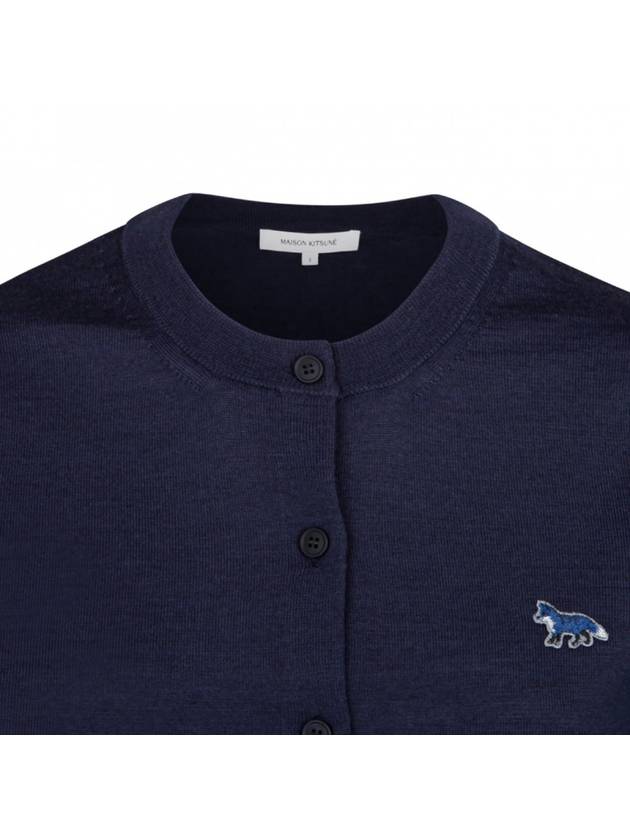 Baby Fox Patch Regular Cardigan Blue - MAISON KITSUNE - BALAAN 5