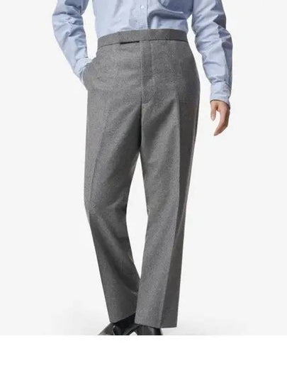 Flannel Low Rise Backstrap Straight Pants Medium Grey - THOM BROWNE - BALAAN 2