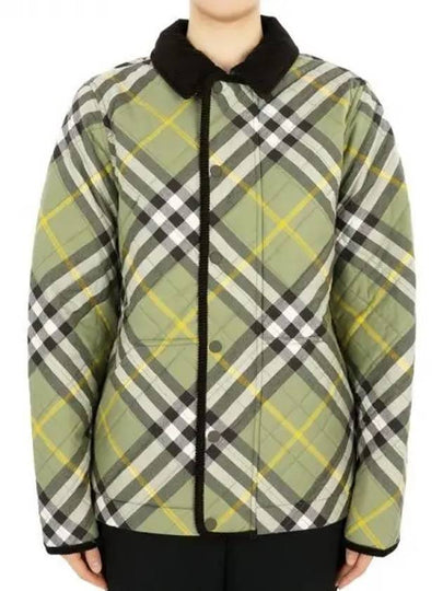 Vintage check quilted jacket green 8078160 12 14Y adults can wear - BURBERRY - BALAAN 2