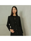 JANE Long sleeve Tweed Set up black - AME - BALAAN 3