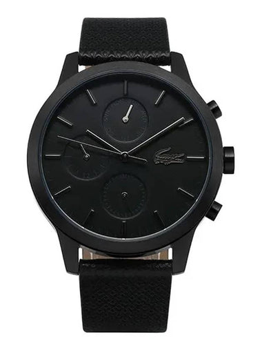 Dial 42mm Leather Watch Black - LACOSTE - BALAAN 1