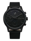 Dial 42mm Leather Watch Black - LACOSTE - BALAAN 3