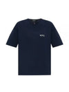 Karol Small Felt Logo Short Sleeve T-Shirt Navy - A.P.C. - BALAAN 2