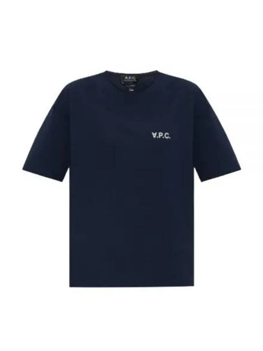 Karol Small Felt Logo Short Sleeve T-Shirt Navy - A.P.C. - BALAAN 2