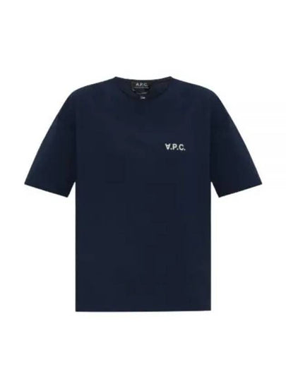 Karol Small Felt Logo Short Sleeve T-Shirt Navy - A.P.C. - BALAAN 2