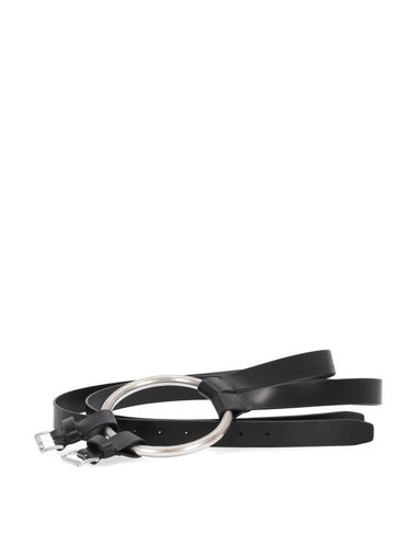 BOBBY DOUBLE BELT WITH BIG METAL RING OILY CALF SK - ANN DEMEULEMEESTER - BALAAN 1