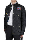 Men's International Union Jack Wax Jacket Black - BARBOUR - BALAAN 4