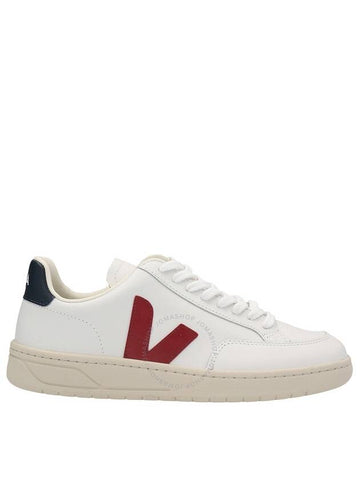 Veja White Marsala Nautico V-12 Low-Top Sneakers, Brand Size 36 ( US Size 5 ) - VEJA - BALAAN 1