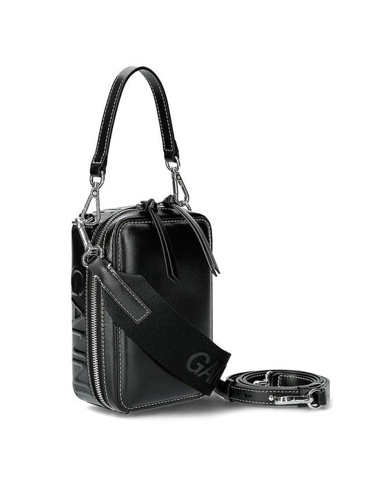 Banner Camera Cross Bag Black - GANNI - BALAAN 1