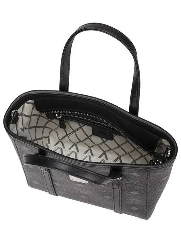 Aren Visetos Shopper Tote Bag Black - MCM - BALAAN 5