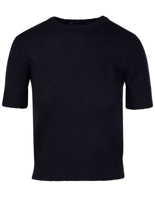 Berge Virgin Wool Knit Top Black - S MAX MARA - BALAAN 1