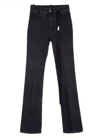 Logo strap decorated denim pants 271291 - ANN DEMEULEMEESTER - BALAAN 1