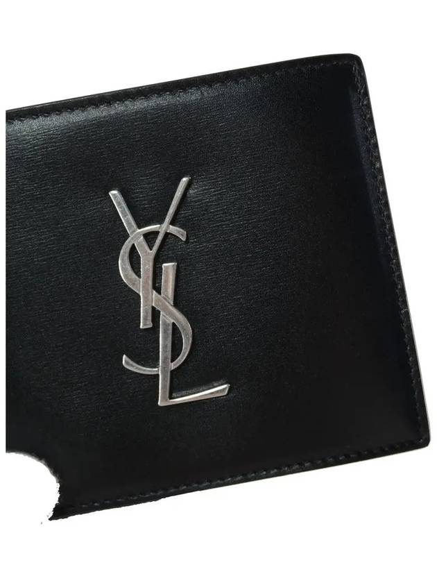 East/West Wallet In Smooth Leather Black - SAINT LAURENT - BALAAN 5