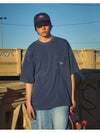 Slam logo pigment pocket short sleeve tshirt light navy FST401 - FLUKE - BALAAN 1