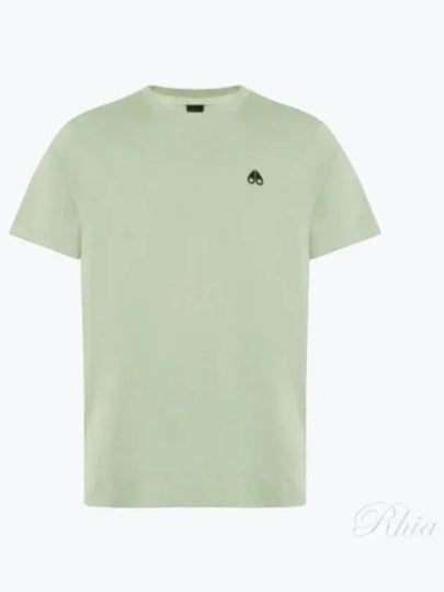 Satellite Logo Detail Crew Neck Short Sleeve T-Shirt Light Green - MOOSE KNUCKLES - BALAAN 2