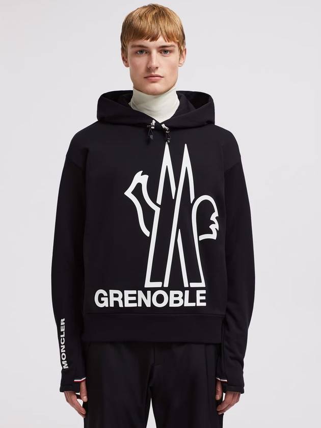 Grenoble logo hoodie black - MONCLER - BALAAN 4