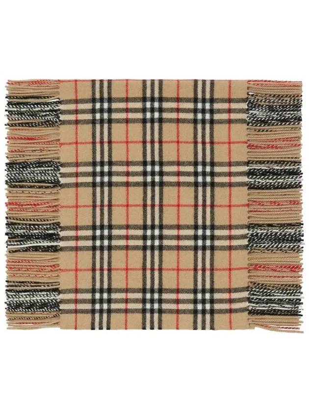 Check Cashmere Scarf Brown - BURBERRY - BALAAN 3