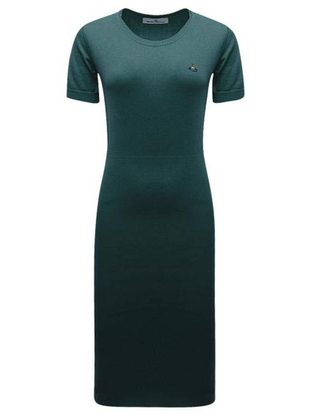 Women's ORB Knit Blend Short Dress Emerald Green - VIVIENNE WESTWOOD - BALAAN 2