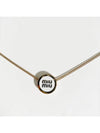 Logo Metal Necklace White - MIU MIU - BALAAN 2