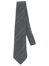 100 silk gray striped CD pattern tie - DIOR - BALAAN 3