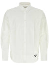 Embroidered Logo Long Sleeve Shirt White - MAISON KITSUNE - BALAAN 2