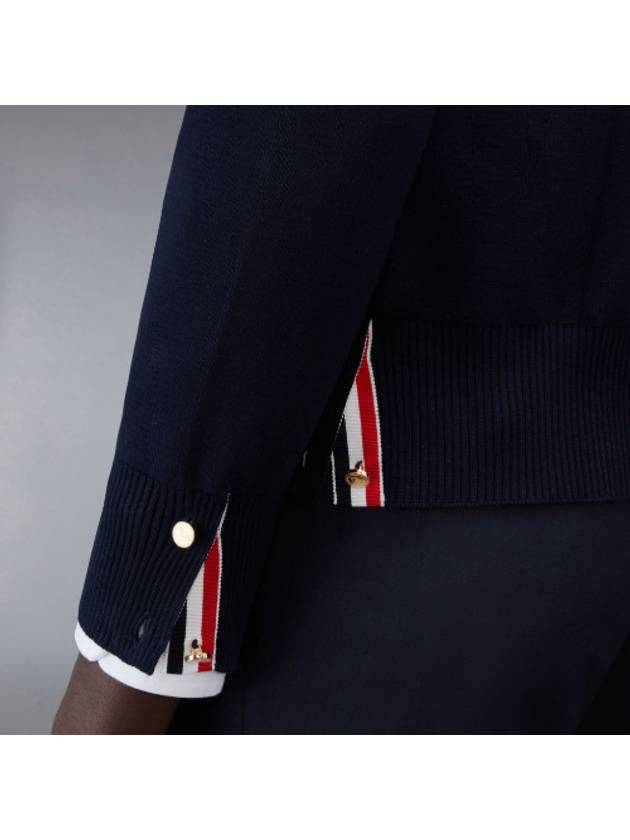 Milano Stitch 4 Bar Cardigan Navy - THOM BROWNE - BALAAN 5