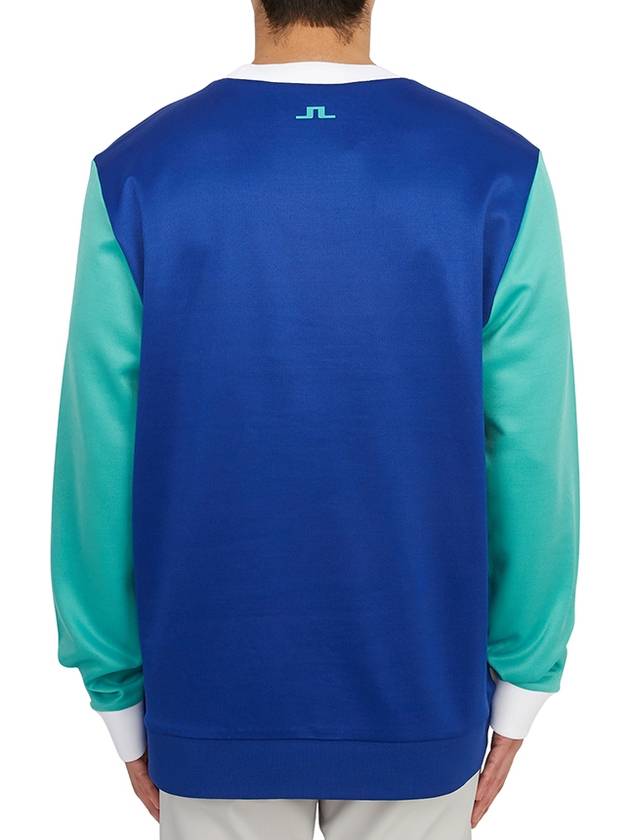 Men's Jones Crew Neck Sweatshirt Bright Aqua - J.LINDEBERG - BALAAN 5