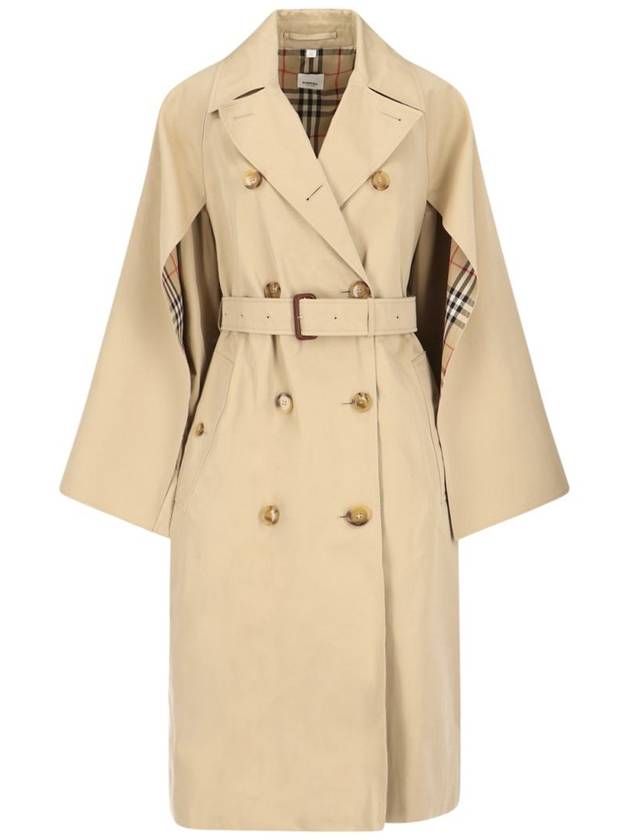 Cotton Gabardine Trench Coat Honey - BURBERRY - BALAAN 2