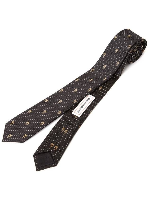 Skull Polka Dot Tie Black - ALEXANDER MCQUEEN - BALAAN 5