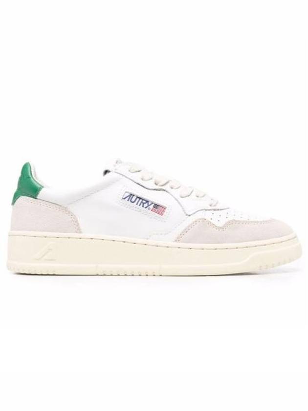 Medalist Suede Green Tab Low Top Sneakers White Beige - AUTRY - BALAAN 2