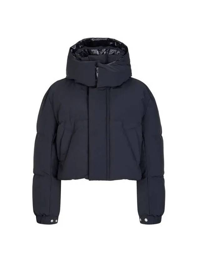 Women's Detachable Hood Crop Padded Blouson Black 271978 - SACAI - BALAAN 1