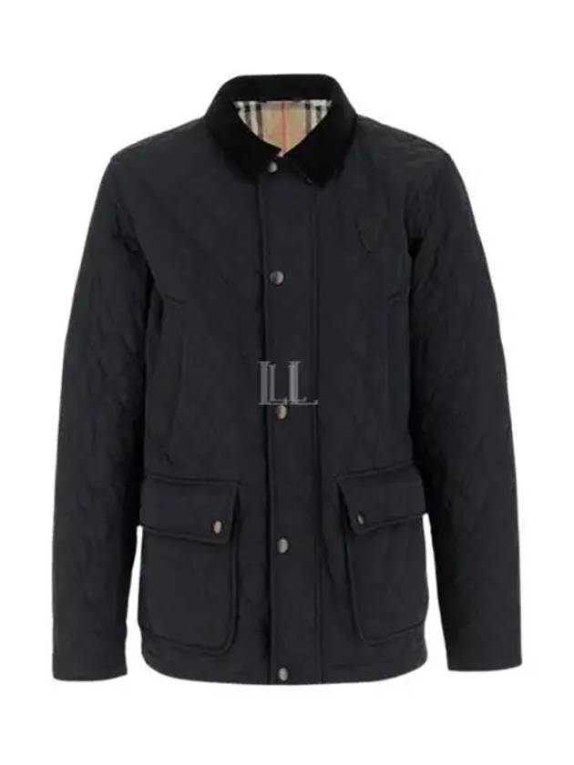 Corduroy Collar Quilted Jacket Black - BURBERRY - BALAAN 2