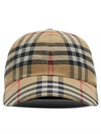 Check Cotton Ball Cap Beige - BURBERRY - BALAAN 2