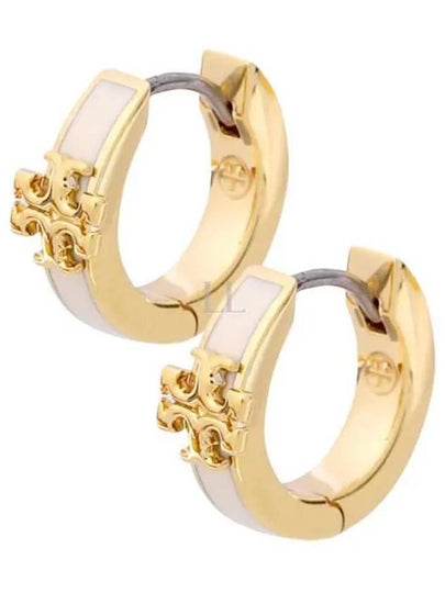 Women's Kira Huggie Hoop Earrings White - TORY BURCH - BALAAN 2