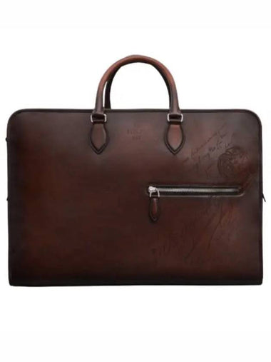 Berluti Overnight Scritto Leather Travel Bag M245423 MM5 - BERLUTI - BALAAN 1