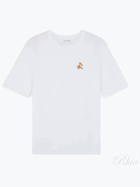 Speedy Fox Patch Comfort Short Sleeve T Shirt White - MAISON KITSUNE - BALAAN 2