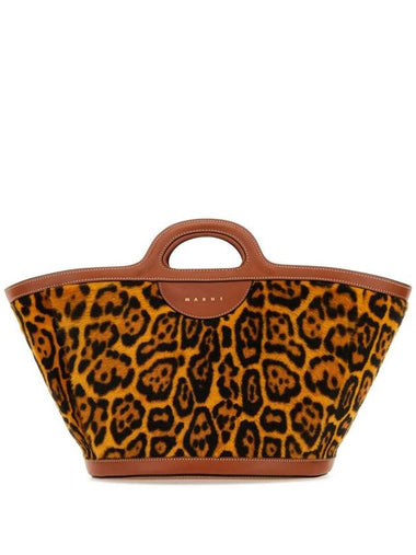 Leopard Print Tote Bag Brown - MARNI - BALAAN 1