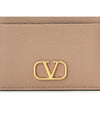 Women's V Logo Signature Card Wallet Pink - VALENTINO - BALAAN 6