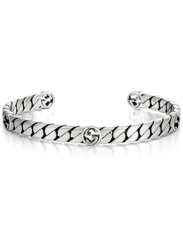 Interlocking G Cuff Bracelet Silver YBA661526001 - GUCCI - BALAAN 4