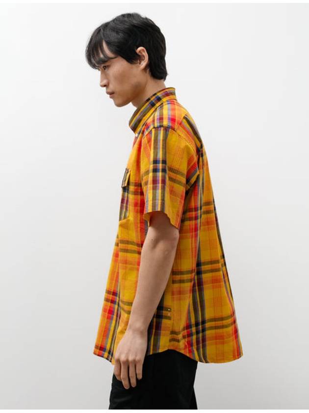 Cotton Gold Plaid Popover BD Shirt - ENGINEERED GARMENTS - BALAAN 3