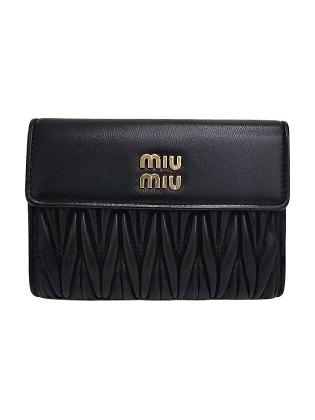 Materasse Nappa Leather Half Wallet Black - MIU MIU - BALAAN 2