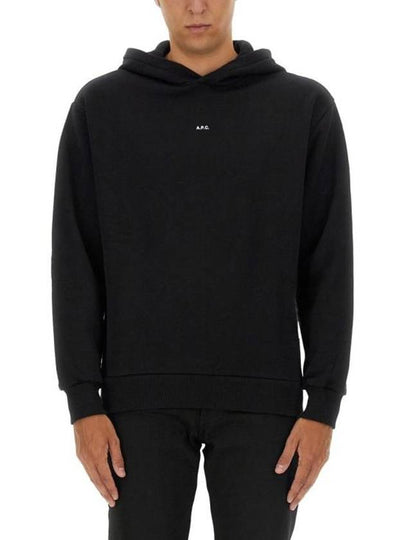 Boxy Micro Logo Hoodie Black - A.P.C. - BALAAN 2