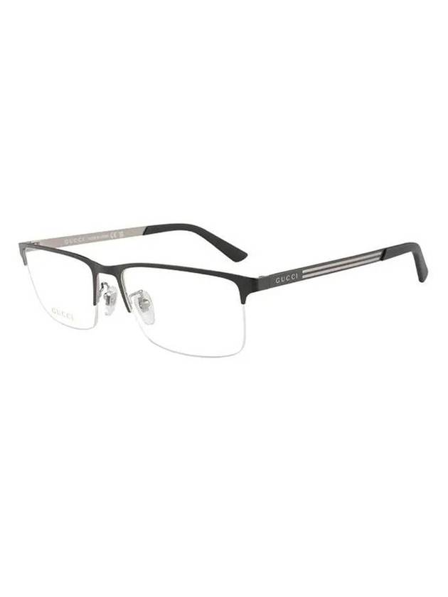 Eyewear Half Gold Frame Square Eyeglasses Black - GUCCI - BALAAN.