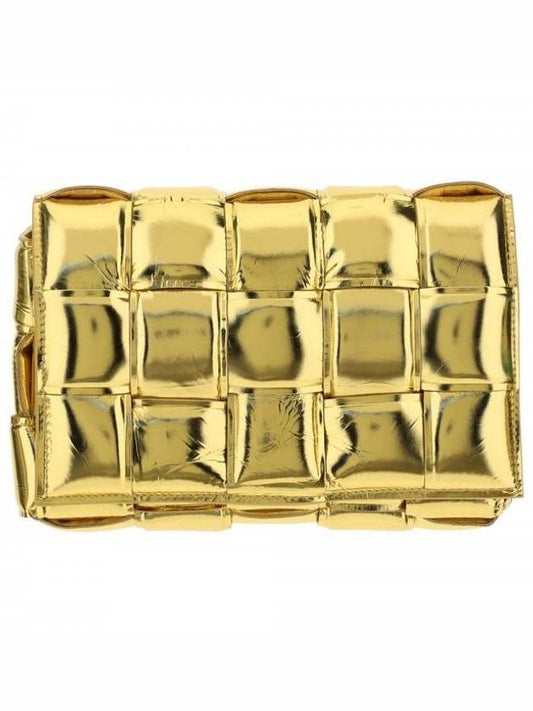 Padded Cassette Cross Bag Gold - BOTTEGA VENETA - BALAAN.