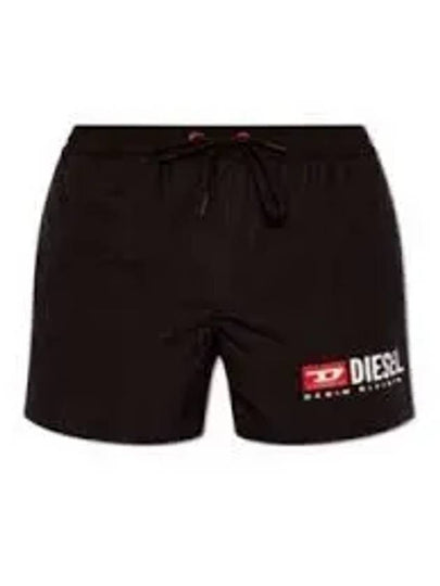 Logo Print Swim Shorts Black - DIESEL - BALAAN 2