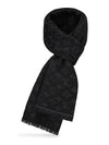 Monogram Classic Wool Scarf Black - LOUIS VUITTON - BALAAN 1